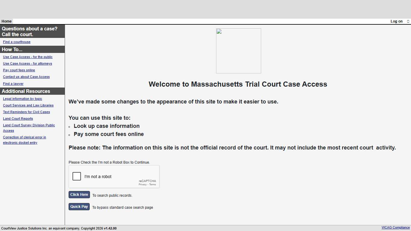Welcome Page - Massachusetts Trial Court N5